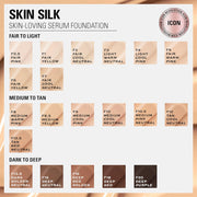 Makeup Revolution, Skin Silk Serum Foundation, Light to Medium Coverage, Contains Hyaluronic Acid, F7, 23Ml