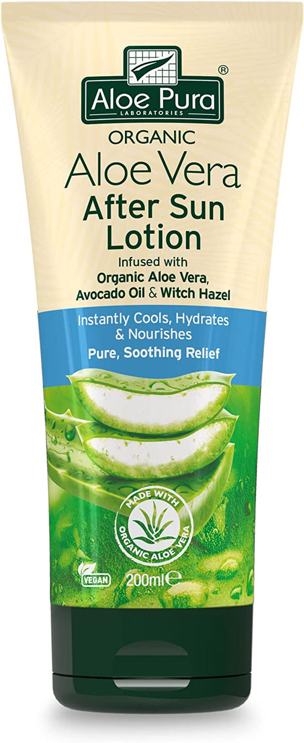 Aloe Pura, Organic Aloe Vera Sun Lotion SPF 50, Natural, Vegetarian, Cruelty Free, Paraben & SLS Free, Long-Lasting Shield, Maximum Protection, 200Ml