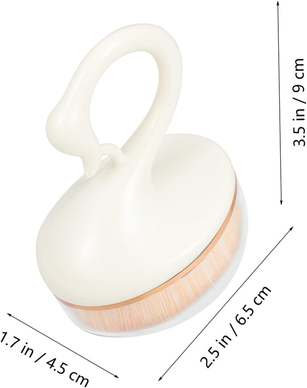 Housoutil Makeup Brush Creative Swan Handle Portable Flat Top Foundation Brush for Effortless Application of Liquid and Powder Cosmetics for Smooth Finishing