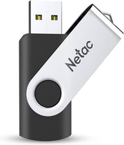 Netac 64GB USB 2.0 Flash Drive, Swivel Design Memory Sticks, Pen Drive, Usb Sticks for Data Storage, Zip Drive and Jump Drive with LED Light