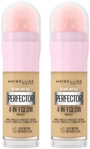 Maybelline New York Instant anti Age Rewind Perfector, 4-In-1 Glow Primer, Concealer, Highlighter, Self-Adjusting Shades, Evens Skin Tone with a Glow Finish, Shade:01 Light