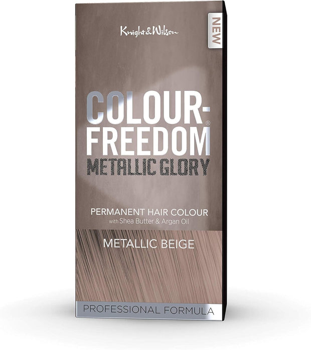 Colour Freedom Metallic Permanent Silver Violet Conditioning Hair Dye. Infused with Shea Butter and Argan Oil for Ultra Glossy Conditioned Hair. 100% Grey Coverage. by Knight & Wilson.