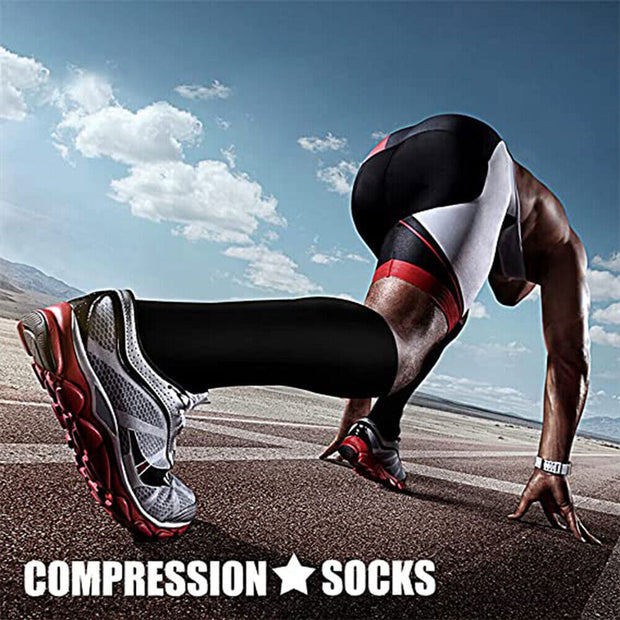 1/2Pair Knee High 20-30Mmhg Compression Graduated Support Socks Men'S Women'S