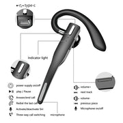 Wireless Bluetooth Headset Mobile Phone Hands Free Earpiece for Samsung Iphone