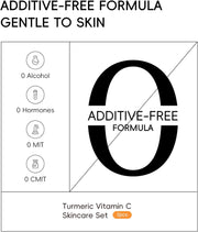 Turmeric Skin Care Sets & Kits - Skincare Set for Teenage Girls - Gifts for Her - Pamper Skincare Set - Women Gift Sets with Face Cleaner-Face Serum-Face Cream-Toner-Eye Cream - 5PCS