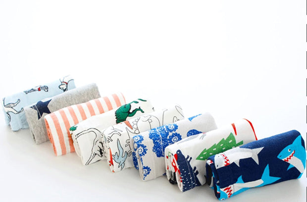 Boys' Boxer Briefs Cotton Assorted Underwear Random 6 Pack for 2-10 Years