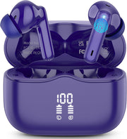 Wireless Earbuds, Bluetooth 5.3 Headphones in Ear with Hifi Stereo Deep Bass, 4 ENC Noise Cancelling Mic Wireless Earphones 40H Playtime, Bluetooth Earbuds Dual LED Display, IP7 Waterproof, USB-C