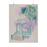 Matte Vertical Posters - Cast iron porch railing, c. 1936, Gilbert Sackerman