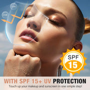 2Pcs Color Changing Foundation Spf15,Seamless Tone-Matching,Long-Lasting Hydration Nourishment, and Sun Protection for All Skin