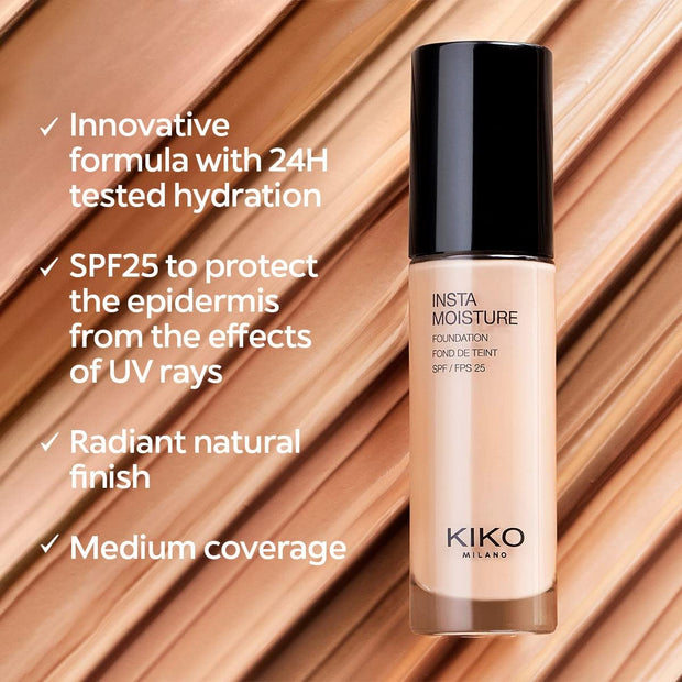 KIKO Milano Instamoisture Foundation 01 - 1R | Perfecting and Moisturising SPF 25 Liquid Foundation