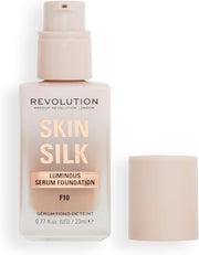 Makeup Revolution, Skin Silk Serum Foundation, Light to Medium Coverage, Contains Hyaluronic Acid, F7, 23Ml