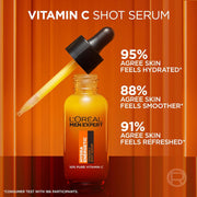 L'Oréal Men Expert Hydra Energetic, 10% Pure Vitamin C Shot Serum, for Brighter, Smoother and Refreshed Skin, 30Ml