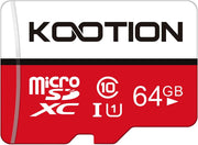 KOOTION 64GB Micro SD Card, UHD Video for Gopro, Action Camera, Drone, Smartphone, R/W up to 80/20Mb/S Microsdxc Memory Card UHS-I U1 Class 10