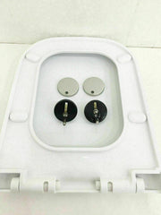 Luxury Square Toilet Seat Heavy Duty White Soft Close Top Quick Release Hinges