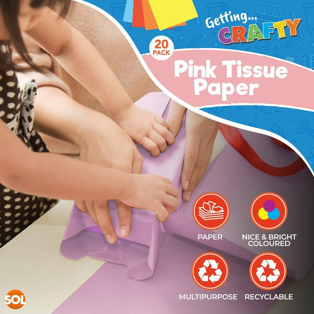 20-500 Coloured Tissue Paper Sheets Assorted Large Quality Gift Wrapping 50X66Cm