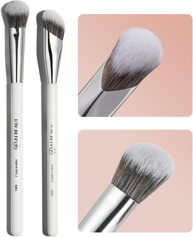 Albeaut Concealer Brush, Angled Brightening Concealer Makeup Brush under Eye Blending Brush Kitten Paw (189 Concealer)