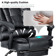 Massage Office Chair Gaming Computer Desk Swivel Recliner Chair Leather Footrest