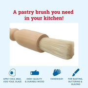 Pastry Brush with Natural Bristles for Glazing & Baking Glazing Brush Oiling NEW