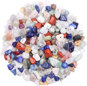 500Pcs 7 Chakra Crystal Chips, 5-8Mm Gemstone Beads, Irregular Natural Crystal Beads for Jewellery Making, Drilled Tumbled Chips for Bracelet Making