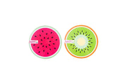 4 X Melon Coasters Kitchen Drinks Cork Party Coaster Green or Red Summer Melons