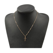 Christian Religious Silver Gold Chain Pendant Charm Small Cross Necklace Choker