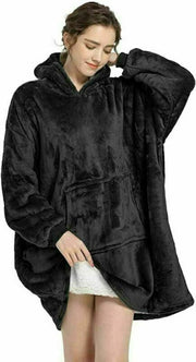 Hooded Snuggle Blanket Super Soft Oodie Winter Warm Wearable Hoodie Robe Comfort