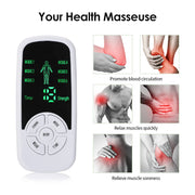 EMS Pulse Electric Muscle Stimulator Back Neck Body Massager Tens Acupuncture Meridian Physiotherapy Digital Massage Tools