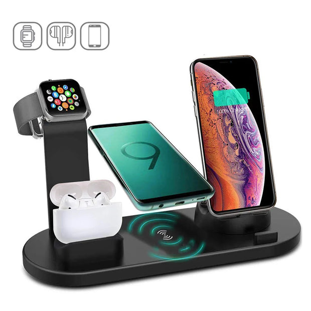 30W 7 in 1 Wireless Charger Stand Pad for Iphone 14 13 12 11 XR Apple Watch Airpods Pro Iwatch 8 7 6 Fast Charging Dock Station