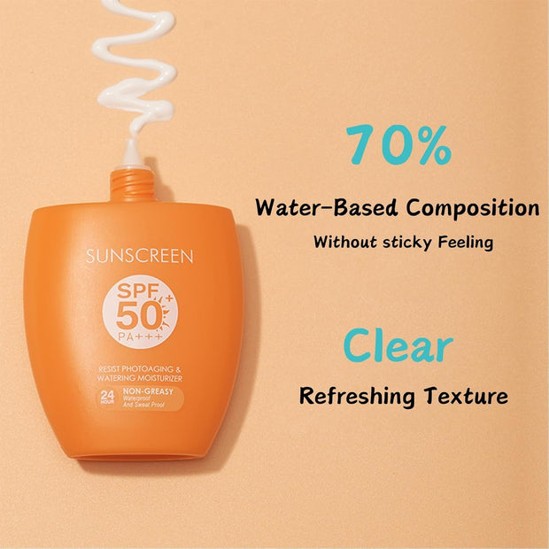 Spf 50 Face Moisturiser - Face Sun Cream - Suncream Factor 50 for Face and Body - Face Sunscreen for against Sun Rays - Factor 50 Face Cream Moisturizing Fresh Not Greasy & Water Resistant