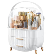 Xlarge Cosmetic Skincare Organiser Tabletop Make-Up Storage Case 2 Drawers Box