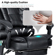 Massage Office Chair Gaming Computer Desk Swivel Recliner Chair Leather Footrest