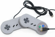 TRIXES Pack of 2 Wired USB Controllers - Compatible with SNES Emulators - Retro Gaming Joypads Gamepad - Suitable for Gaming PC, Computer, Laptop, Raspberry Pi