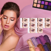 Profusion Cosmetics Violets 10 Shade Eyeshadow Palette (Blendable Multi-Finish Array of Orchid to Lavender and Violet Hues)