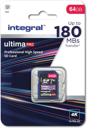 Integral 32GB SD Card 4K Ultra-Hd Video Premium High Speed Memory Card SDXC up to 100Mb/S SDXC V30 UHS-I U3 Class 10 SD Memory Card, Black