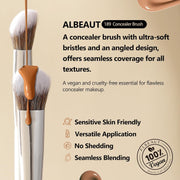 Albeaut Concealer Brush, Angled Brightening Concealer Makeup Brush under Eye Blending Brush Kitten Paw (189 Concealer)