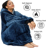 Hooded Snuggle Blanket Super Soft Oodie Winter Warm Wearable Hoodie Robe Comfort
