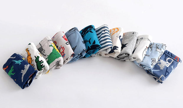 Boys' Boxer Briefs Cotton Assorted Underwear Random 6 Pack for 2-10 Years