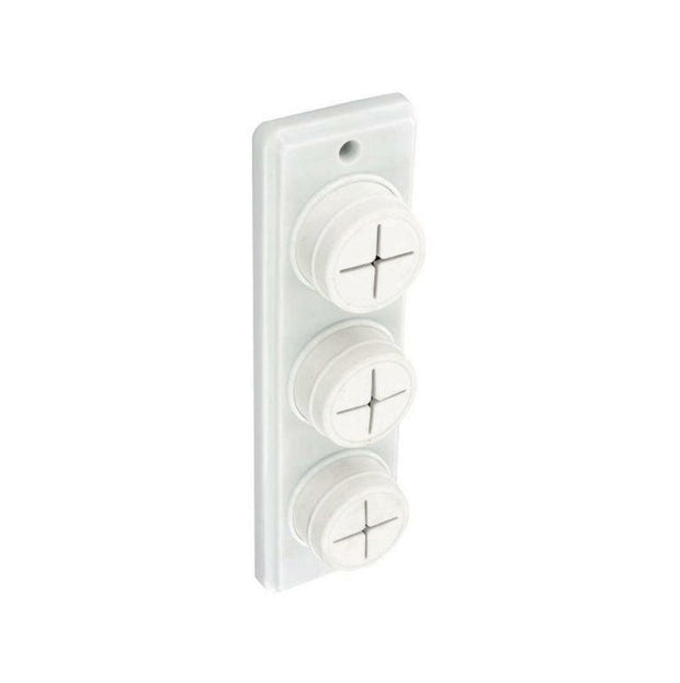 Securit S6362 Towel Holder White Triple Tea Cloth Towel Holder Pack of 1