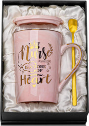 Fathers Day Birthday Gifts for Dad from Daughter Son - World'S Best Dad - Daddy Mug Printed with Gold, Funny Father'S Presents, 14Oz Grey Ceramic Gold Print Coffee Cup, Lid Spoon Card, Nice Gift Boxed