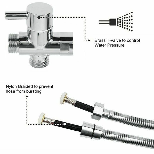 Luxury Handheld Bidet Toilet Jet Spray Muslim Hygienic Shattaf Douche Shower Kit