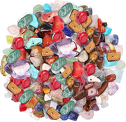 500Pcs 7 Chakra Crystal Chips, 5-8Mm Gemstone Beads, Irregular Natural Crystal Beads for Jewellery Making, Drilled Tumbled Chips for Bracelet Making