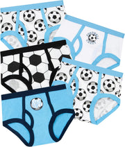 Harry Bear Boys Underwear | Football Briefs 5 Pack | Soft Cotton Boys Briefs | Ages 3 to 8 Years