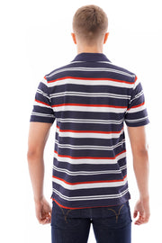 Mens Striped Polo Shirt Short Sleeve Pique T Shirt Premium Designer Summer Top