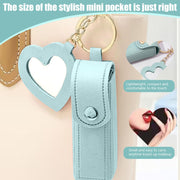 Lipstick Case 2PCS Lipstick Holder with Mirror Lip Balm Keyring Sleeves Small Lipstick Pouch Style2, Lipstick Holder
