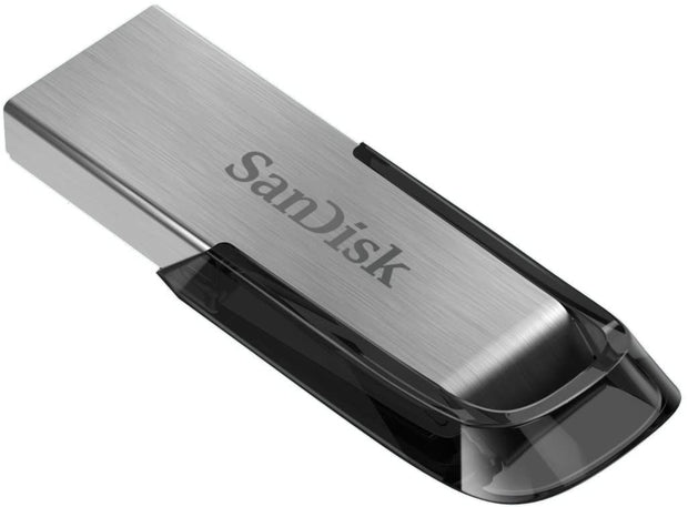 Sandisk 128GB Ultra Flair USB 3.0 Flash Drive USB Stick, Memory Stick with Transfer Speeds up to 150 Mb/S, Password Protection, Durable, Sleek Metal Casing Silver/Black