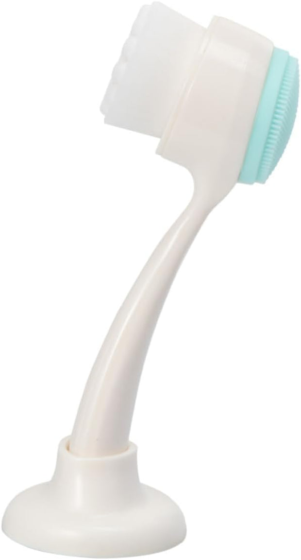 1Pc Face Brush Face Soap Brush Soft Bristles Massager Brush Body Makeup Remover Brush Facial Brush Skin Care Tool Face Beauty Brush Deep Cleaning Silicone Brush Abs White