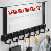 Over the Door 8 Hooks Bathroom Organizer Rack Clothes Coat Hat Towel Hanger