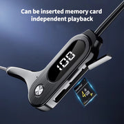 V30 Bone Conduction Wireless Earphone Bluetooth 5.3 Sports Headphone with LED Display Ear-Hanging Headset for Running Exercising