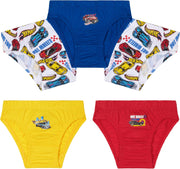 Hot Wheels Boys Underwear Briefs, Comfy Breathable Cotton Pants for Kids - Pack of 5