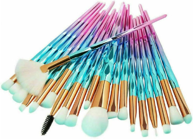 20Pcs Makeup Brush Set, Premium Synthetic Kabuki Brushes Set for Foundation, Shading, Eyebrow, Face Blender, Makeup Brush Kit (PINK & GOLD)